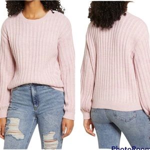 NWOT Blank NYC Heather Ribbed Crewneck Sweater in Lilac Mist